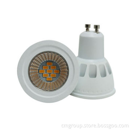 High lumen 580-630lm LG brand, 5W GU10 LED spot light, 85-265V, CRI85, white housing, 60 degree